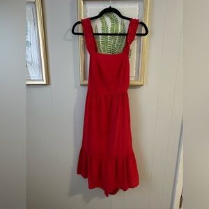 Elegant Red Sleeveless Dress